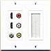 RiteAV - 3 x RCA Red White Yellow 2 HDMI 1 Coax 1 Brush Port Wall Plate