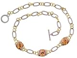Two-Tone Sterling Silver Champagne CZ Necklace