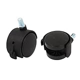 uxcell キャスター車輪　 7.5 x 5.4 X 4.6cm　デュアルホイール　2個入り