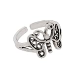 Sterling Silver Butterfly Toe Ring