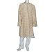 Mens Dresses Woven Kurta Pajama Silk and Cotton Blend Long Loose Shirt and Trousers Expert Hand Stitch Size 2XL (pgkp010)