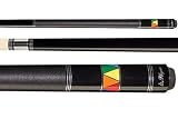 Players Midnight Black Pool Cue with Rainbow Triangle Band (G-2230)