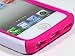 Bastex Heavy Duty Hybrid Case for iPhone 5c - Hot Pink Silicone / White Zebra Print Hard Shell