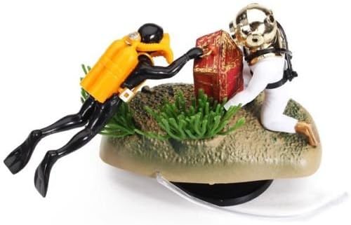 Fish Tank Decor Ornament Diver War of Treasure Action Underwater Aquarium Pcs X1