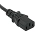 C2G / Cables To Go 03134 18 AWG Universal Power Cord for NEMA 5-15P to IEC320C13, Black (10 Feet/3.04 Meters)