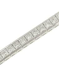 Channel Set Princess Cut Diamond Tennis Brace. 20.17ct