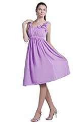 Lace Pleated Spaghetti Strap Short Chiffon Bridesmaid Dress 