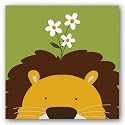 Peek-a-Boo IX Lion by Yuko Lau 12"x12" Art Print Poster