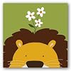 Peek-a-Boo IX Lion by Yuko Lau 12"x12" Art Print Poster