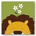 Peek-a-Boo IX Lion by Yuko Lau 12"x12" Art Print Poster