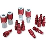 Legacy A73458D Color Connex Type D 14 Piece. 1/4 in. Red Coupler and Plug Kit