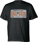 Texas Longhorns Black Tail G8TR License Plate T-Shirt