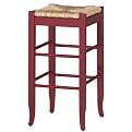 Rush Seat Bar Stool - Tomato (29")