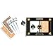 Copag 1546 Design 100% Plastic Playing Cards, Poker Size Regular Index Orange/Brown Double Deck Set