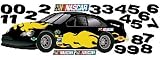 Black NASCAR Wall Accent Mural