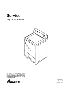 Amana Searcy Top Load Automatic Washing Machine Service Manual