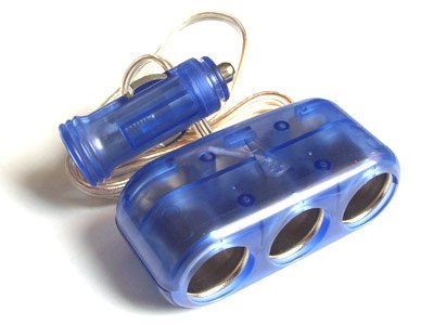 Prise multiple allume cigare 12V (multiprise triplite) - Eclairage Bleu