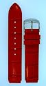 Fits Philip Stein size 1 18mm Cherry Red Alligator Grain Leather Watchband With Spring Bars By JP Leatherworks