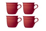 Emile Henry Mugs, Set of 4, Cerise Red