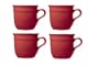 Emile Henry Mugs, Set of 4, Cerise Red