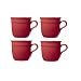 Emile Henry Mugs, Set of 4, Cerise Red