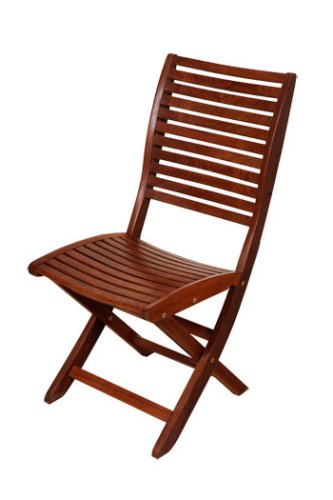 2 FOLDING CHAIRS - Patio Outdoor Garden Furniture Teak Shorea