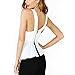 May&Maya Women's White Sleeveless Peplum Top