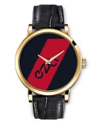 SPRAWL Aanalog Fashion Series Gold Ladies Watches of Genuine Black Leather Strap,Unique Wrist Watch for Women Girls Designed with red card