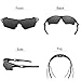 Ewin E12 Polarized Sports Sunglasses, Cycling Glasses with 4 Interchangeable Lenses TR90 Frame Baseball Glasses for Men Women (Black&Black)