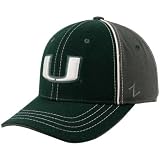 Zephyr Miami Hurricanes Two-tone Slate Fitted Hat