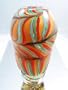 Murano Glass Rainbow Heart Swirls Glass Art Vase