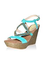 MARTINA BLUE Sandalias de cuña 16-5300TQ (Turquesa)