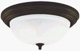 Review Westinghouse 64292 / Westinghouse 64292 15-Inch Three-Light Flush Mount Fixture, Oil Rubbed Bronze with Frosted White Alabaster Globe