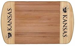 Kansas Jayhawks Bamboo Laser-Engraved Cutting Board NCAA College Athletics