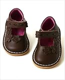 L'Amour Brown 3 Flower Mary Janes