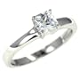 Square Cz Promise Ring Sterling Silver