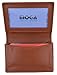 Moga Genuine Leather Business Card Holder Name Card Case Credit Card Wallet with ID Window (Tan)