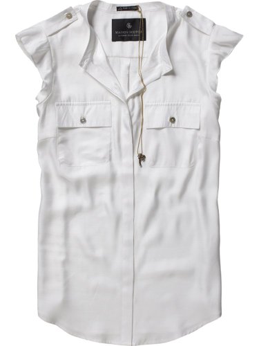 Maison Scotch Damen Top 12210221758 - Clean-look short sleeve silky shirt, Gr. 38 (M/size  Preisvergleich