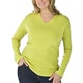 Merona&reg; Plus Long Sleeve Core V-Neck Tee - Light Green