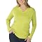 Merona&reg; Plus Long Sleeve Core V-Neck Tee - Light Green