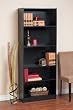 5 Shelf Bookcase in Black Finish By Mylex Furniture