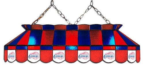 NBA Los Angeles Clippers 40-Inch Rectangular Stained Glass Billiard Table Light