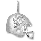 Iowa State ISU Cardinal Helmet Pendant (Silver)