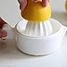 BOGZON Manual Lemon & Citrus & Lime & Orange Squeezer with Bowl - Juicer Strainer with Handle and Pour Spout, White
