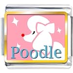 pink poodle italian charm