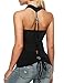 Zeagoo Womens Faux Crystal Twinset Tank Top Blouse Black Medium, Medium, Black
