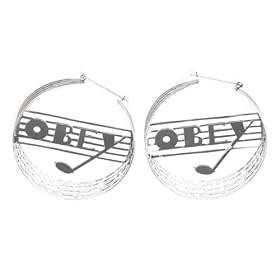 Obey - Women's Dance Floor Earrings (White Gold)