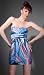 DEBUE Strapless Striped Sweetheart Dress Blue image 1