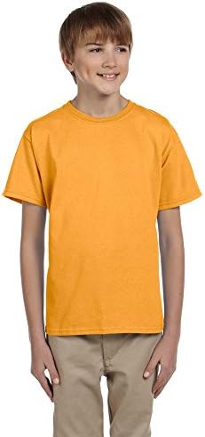 Hanes Youth 5.2 oz., 50/50 ComfortBlend EcoSmart T-Shirt, Medium, GOLD