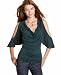 Search : Soprano Drape-Neck Cold Shoulder Top